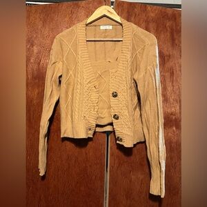Women's Tan Sweater Set